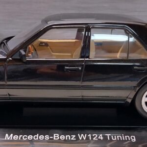 Pienoismalli Mercedes W124 Tuning musta 1/18
