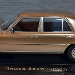 Pienoismalli Mercedes W 116 1972 beige 1/18