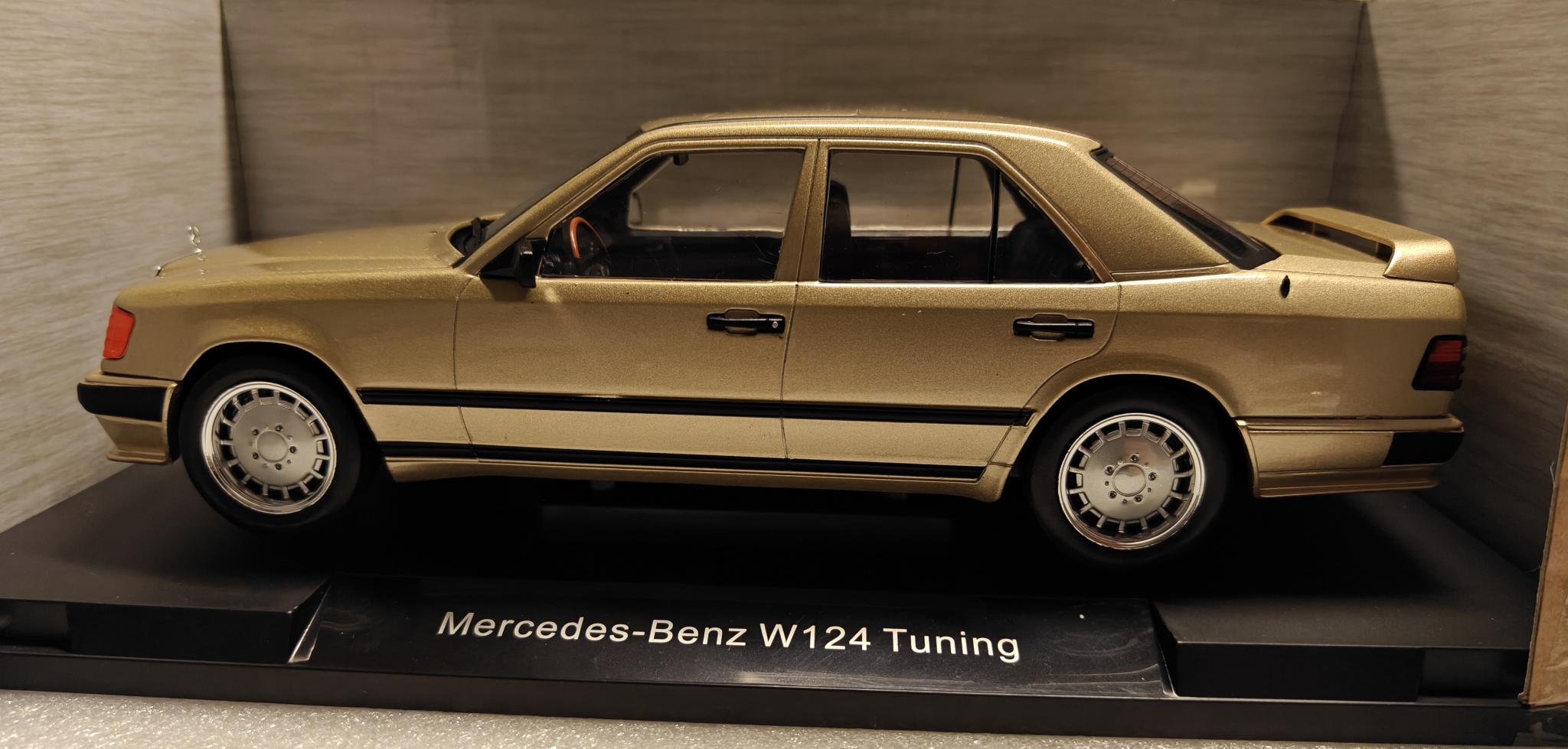 Pienoismalli Mercedes W124 Tuning 1986 1/18